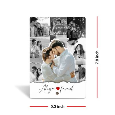 Personalized Couple Photo Frame Valentine's Day Gift, Customized Gift for Couples, Marriage Gift, Wedding Gift & Birthday Gifts for Girls, Anniversary Gift